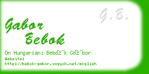 gabor bebok business card